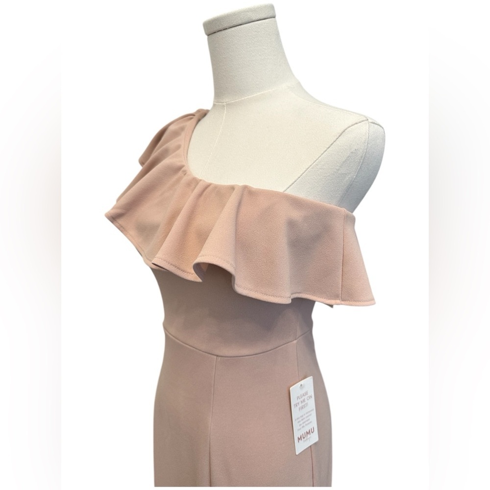 SHOW ME YOUR MUMU Florentine Maxi Dress Pink One Shoulder Women XS $188 MSRP NWT - Picture 5 of 15